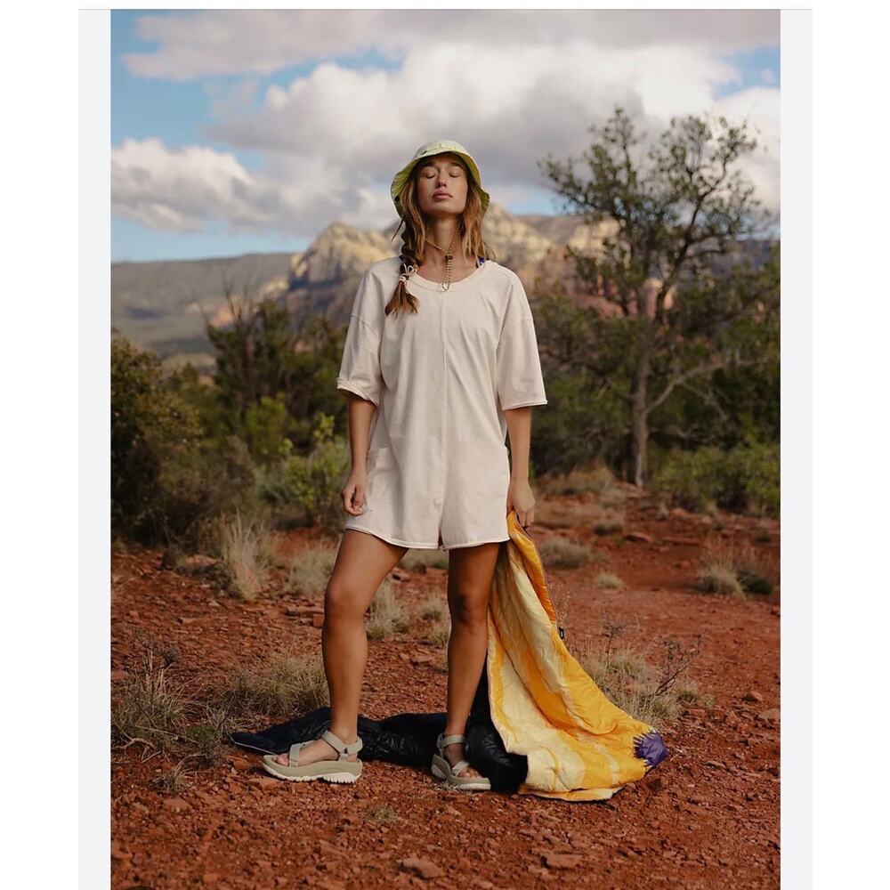 FP Movement Hot Shot Tee Romper in Beached Clay